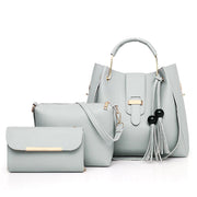 ALEXA 3 PCS GREY HANDBAG & SHOULDER BAG