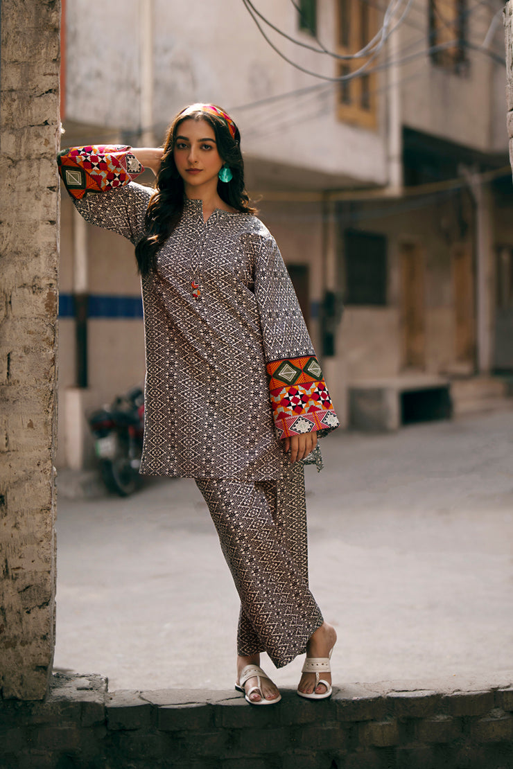 2 Piece - Printed Khaddar Suit - PP-03