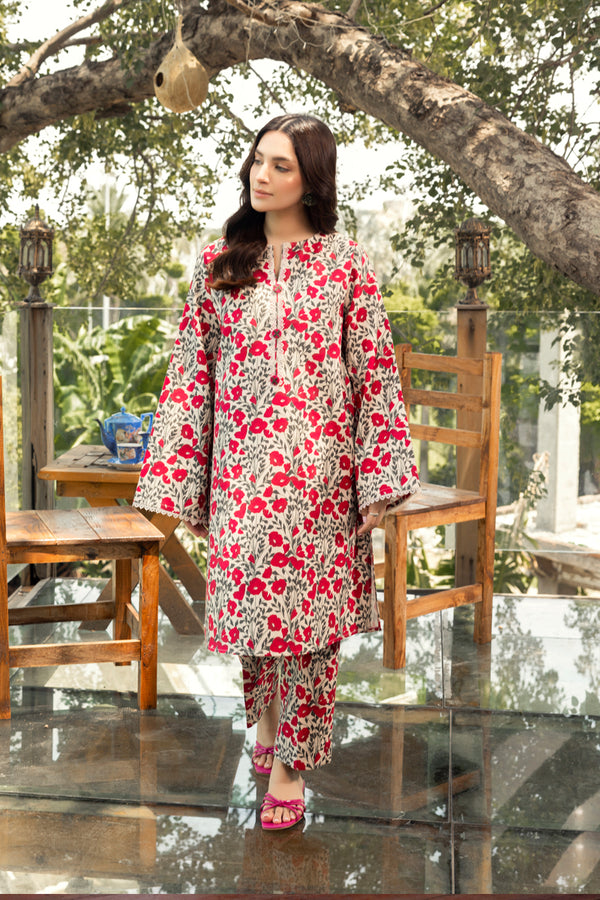 2 Piece - Printed Khaddar Suit - MSV1-04