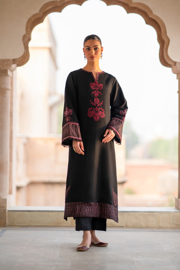 2 Piece - Dyed Embroidered Khaddar Suit - LC-07