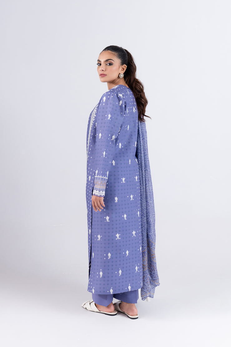 3 Piece - Printed & Embroidered Lawn Suit - MLD2-02